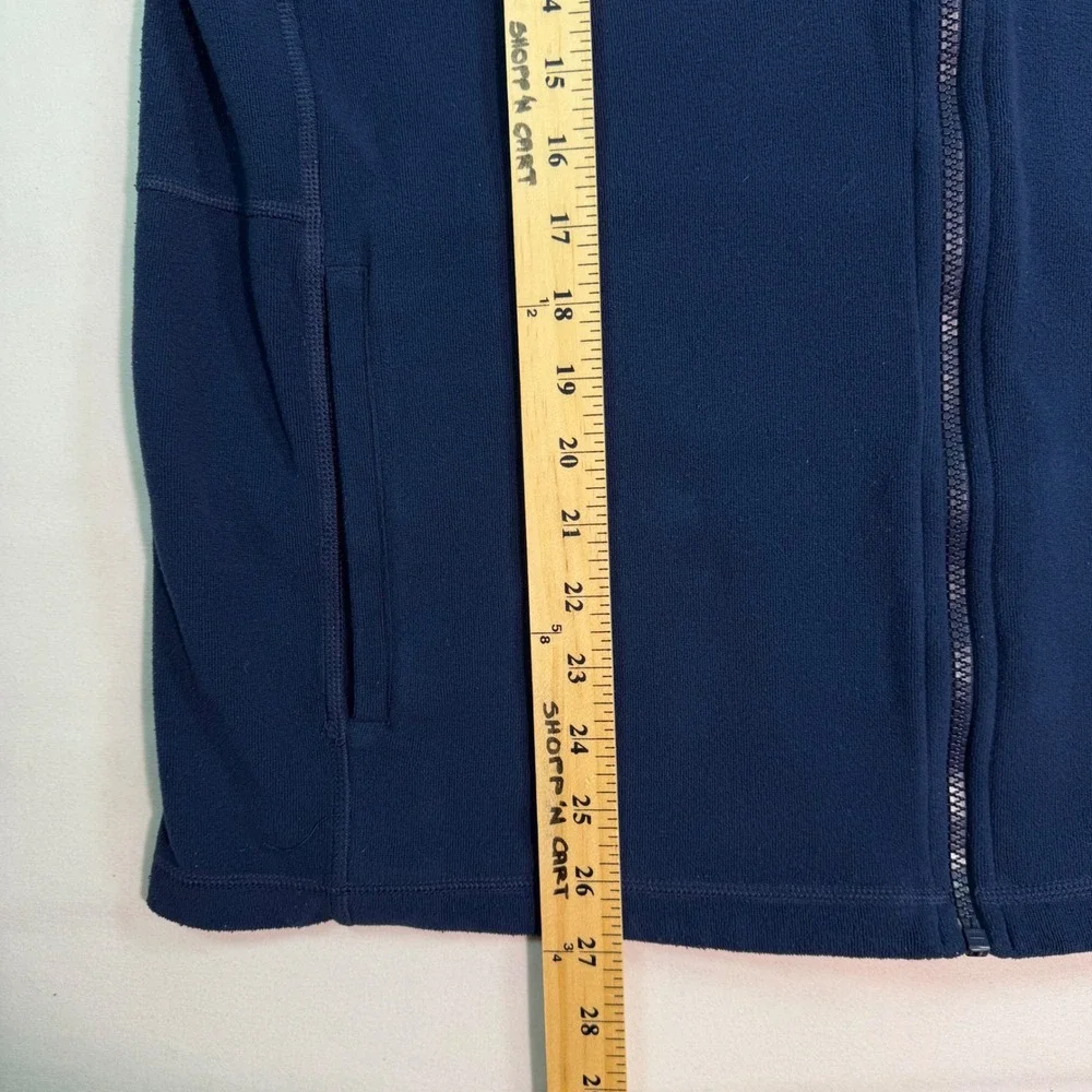 The North Face Mens Polartec Classic Full Zip Fleece Jacket Navy Blue Large